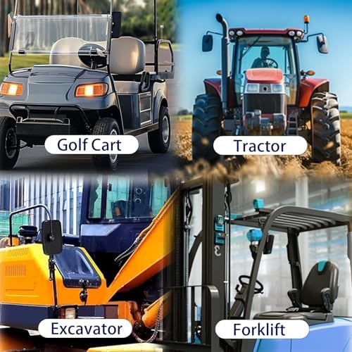 Ourbest Heavy Equipment Truck Mirrors Forklifts Rearview Mirror  Loader Mirr-ors  Compatible with Plow Excavator Dump truck Lorry Rear or Side View Reversing Mirrors 9x5inch (2Pcs) - Image 5